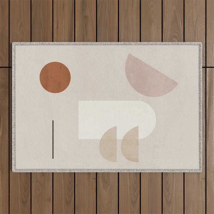 Abstract Minimal Shapes 21 Outdoor Rug Gallery Image 1