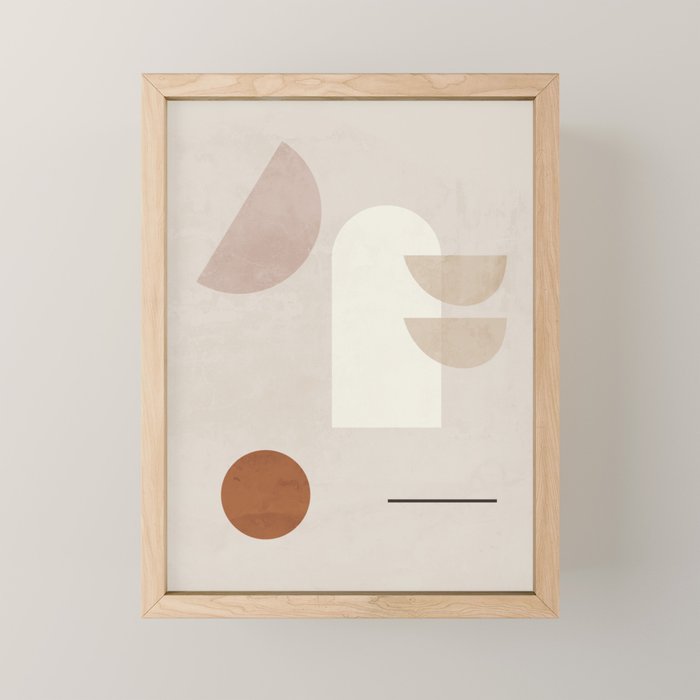 Abstract Minimal Shapes 21 Mini Art Print Gallery Image 1
