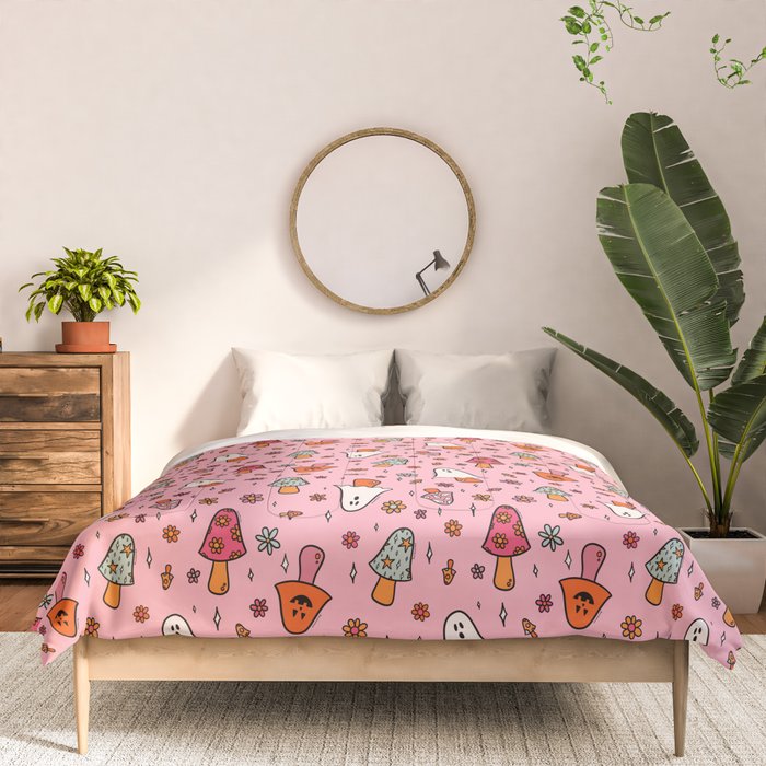 Spooky Mushroom Print Comforter Gallery Image 3