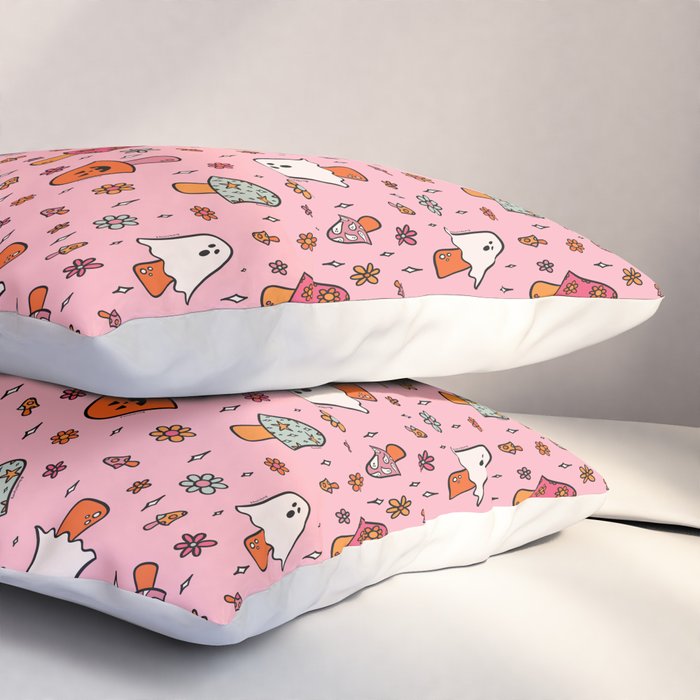 Spooky Mushroom Print Pillow Sham Gallery Image 3