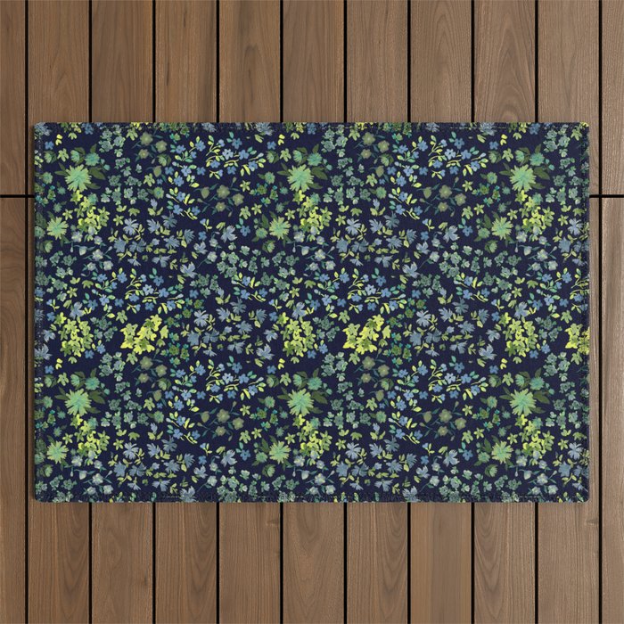 Botanical Night Bloom Outdoor Rug Gallery Image 1