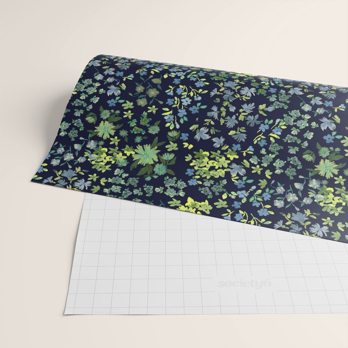 Botanical Night Bloom Wrapping Paper Gallery Image 2