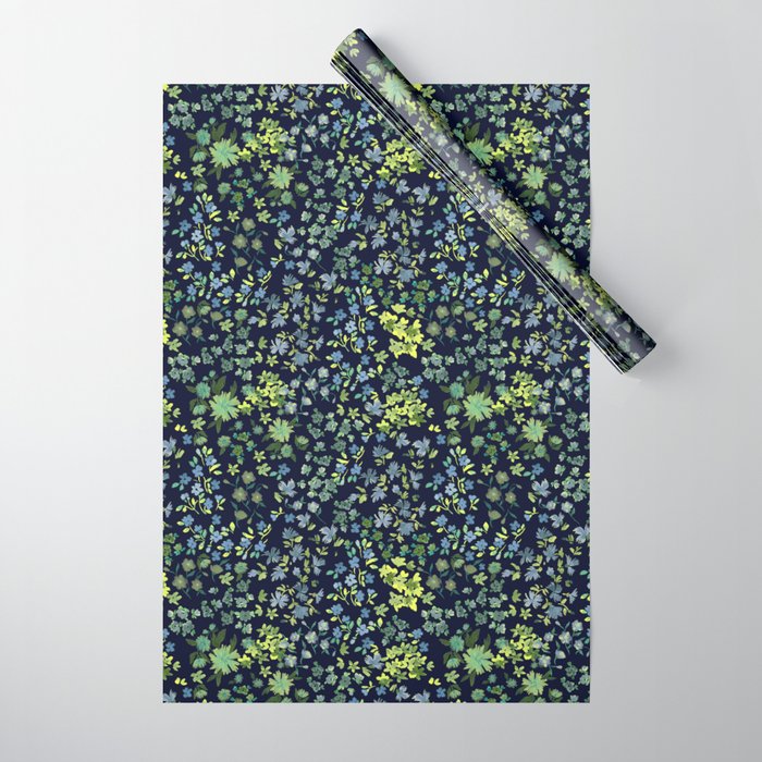 Botanical Night Bloom Wrapping Paper Gallery Image 1