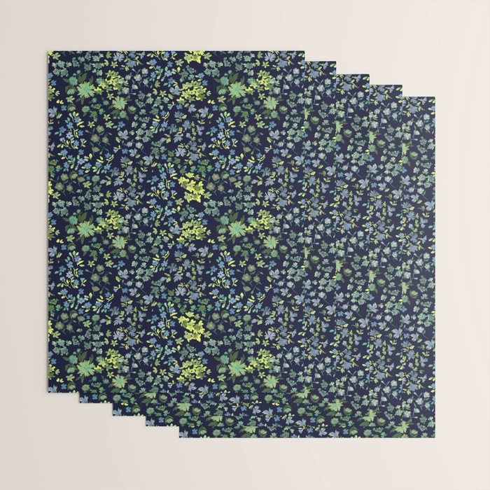 Botanical Night Bloom Wrapping Paper Gallery Image 3