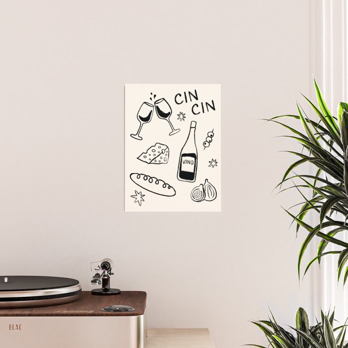 Cheers. Cheese and Wine Poster Gallery Image 2