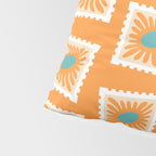 Vintage flower postage stamp pattern Pillow Sham Gallery Image 4