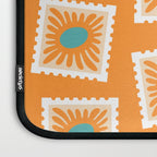 Vintage flower postage stamp pattern Laptop Sleeve Gallery Image 3