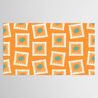 Vintage flower postage stamp pattern Tablecloth Gallery Image 2