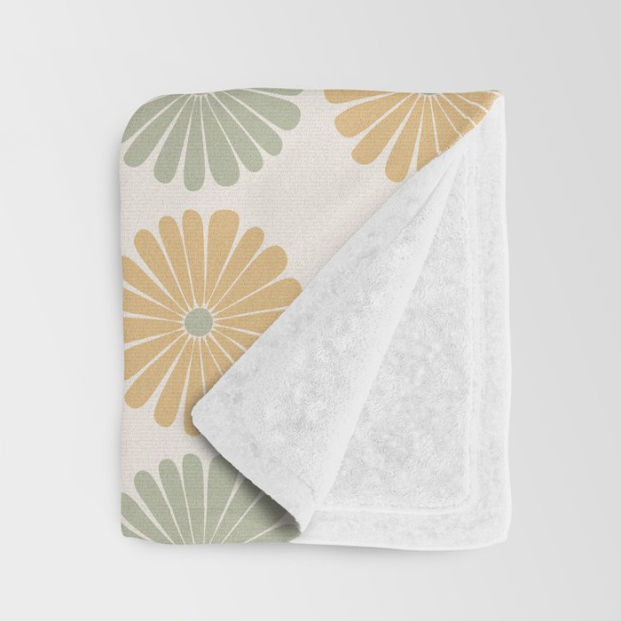 Retro Summer Daisies III Throw Blanket Gallery Image 3