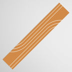 Minimal Line Curvature LXXXIII 70s Orange Mid Century Modern Arch Abstract Table Runner Gallery Image 3
