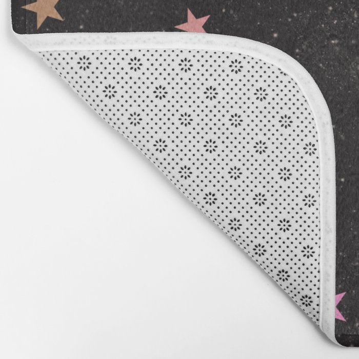 Spaces pattern with colourful stars moons and planets  Bath Mat Gallery Image 2