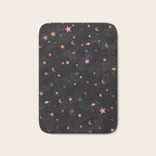 Spaces pattern with colourful stars moons and planets  Bath Mat Gallery Image 1