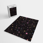 Spaces pattern with colourful stars moons and planets  Jigsaw Puzzle Gallery Image 2