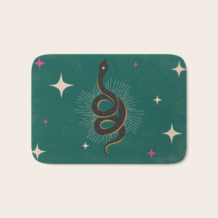 Slither - Green Bath Mat Gallery Image 1