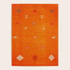 Boho Oriental Orange Traditional Desert Moroccan Style  Poster Gallery Image 4