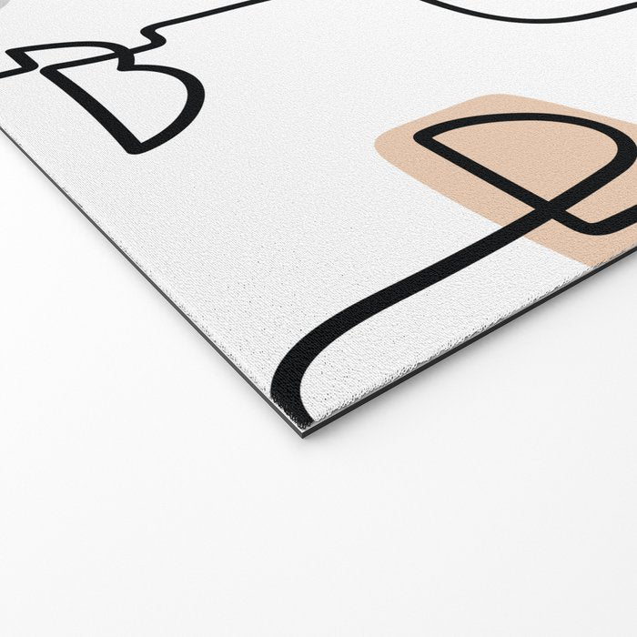 Single Line Faces Welcome Mat Gallery Image 2
