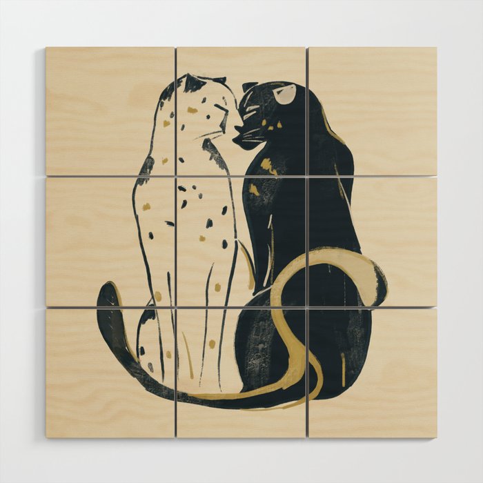 Two Cheetahs 3 Wood Wall Art Gallery Image 1