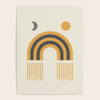 Sun and Moon Rainbow Midcentury style Poster Gallery Image 4