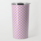 Check V - Lilac â Checkerboard Print Travel Mug Gallery Image 1