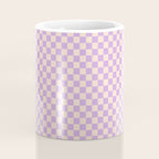 Check V - Lilac â Checkerboard Print Coffee Mug Gallery Image 4