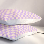 Check V - Lilac â Checkerboard Print Pillow Sham Gallery Image 3