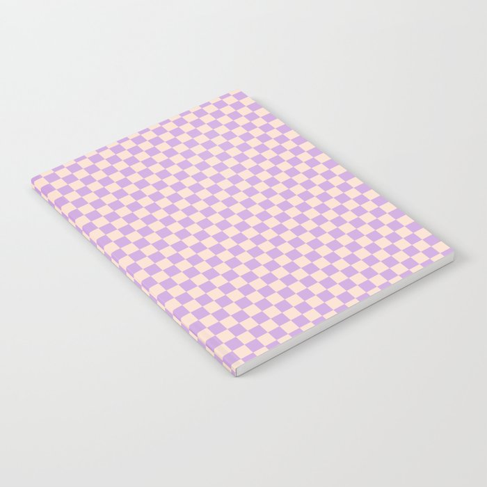 Check V - Lilac â Checkerboard Print Notebook Gallery Image 1