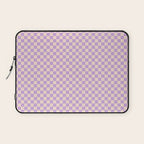 Check V - Lilac â Checkerboard Print Laptop Sleeve Gallery Image 1