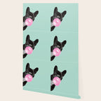 Bubble Gum Sneaky French Bulldog in Green Wallpaper Gallery Image 2
