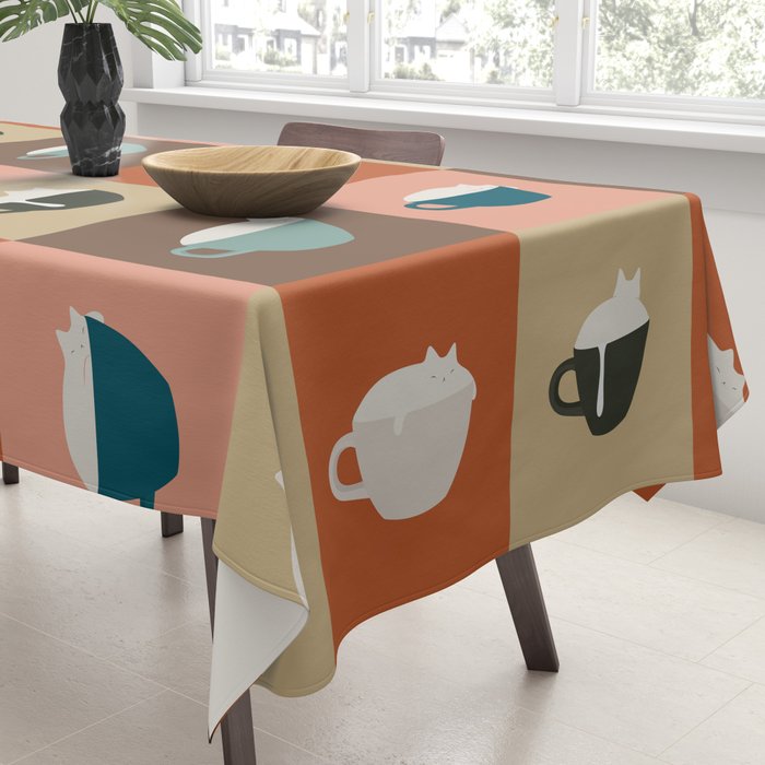 Catpuccino 2x2 Tablecloth Gallery Image 3
