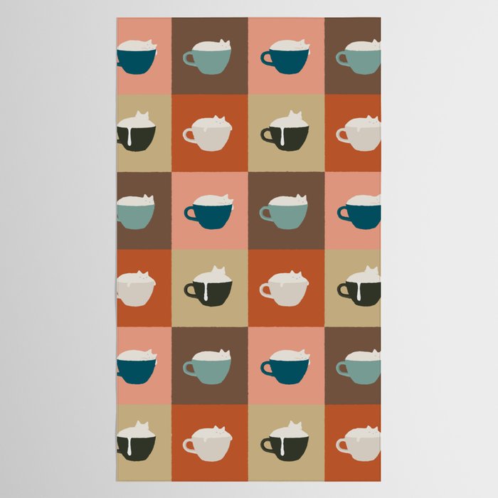 Catpuccino 2x2 Tablecloth Gallery Image 2