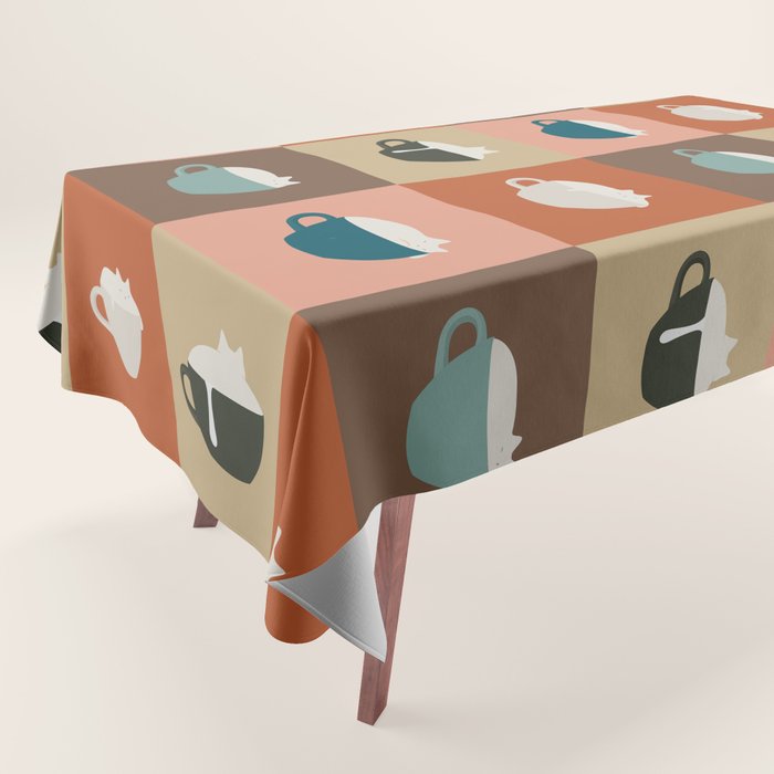 Catpuccino 2x2 Tablecloth Gallery Image 1