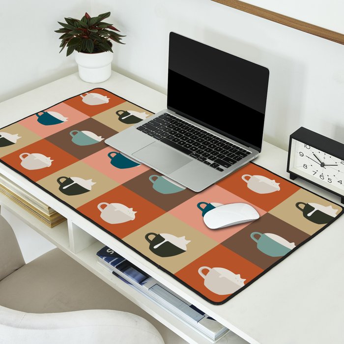 Catpuccino 2x2 Desk Mat Gallery Image 2