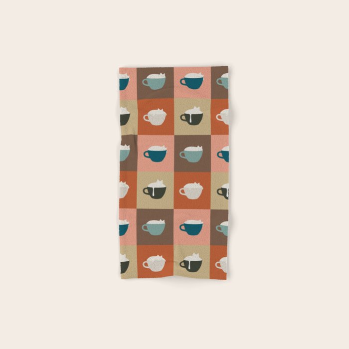 Catpuccino 2x2 Bath Towel Gallery Image 1