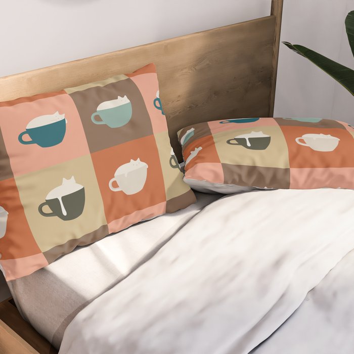 Catpuccino 2x2 Pillow Sham Gallery Image 2