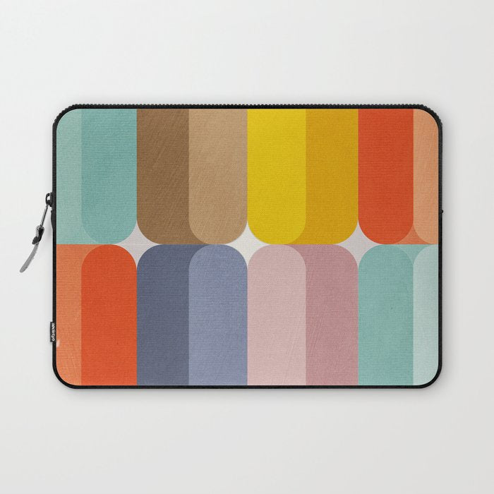 Colorful Modern Bright Rounded Corners II Laptop Sleeve