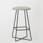 Geometric flowers light sage green pattern Stool Gallery Image 1
