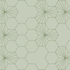 Geometric flowers light sage green pattern Coffee Mug Gallery Image 2