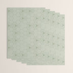 Geometric flowers light sage green pattern Wrapping Paper Gallery Image 3