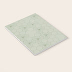 Geometric flowers light sage green pattern Notebook Gallery Image 3