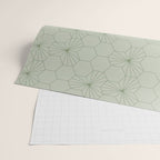 Geometric flowers light sage green pattern Wrapping Paper Gallery Image 2