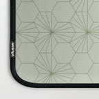 Geometric flowers light sage green pattern Laptop Sleeve Gallery Image 3