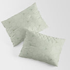 Geometric flowers light sage green pattern Pillow Sham Gallery Image 3