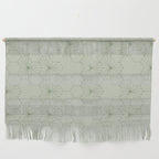 Geometric flowers light sage green pattern Wall Hanging Gallery Image 1
