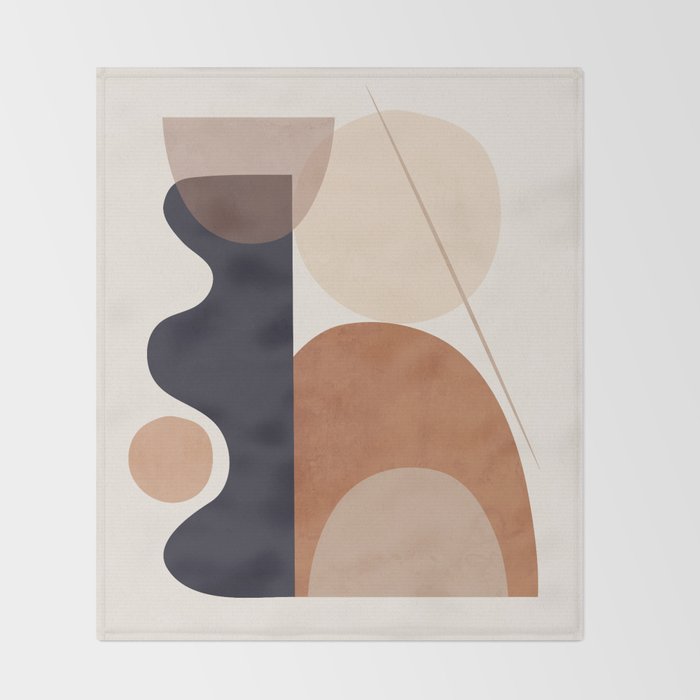 Abstract Minimal Shapes 218 Throw Blanket Gallery Image 2