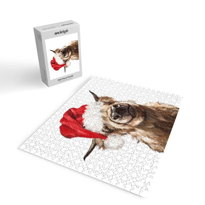 Christmas Highland Cow Jigsaw Puzzle Gallery Image 2