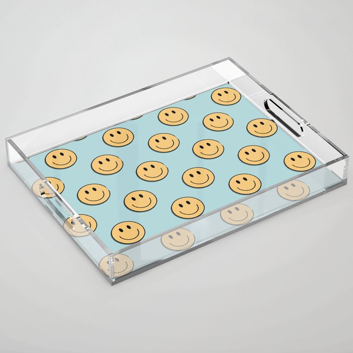 smiley face 90s Acrylic Tray Gallery Image 1