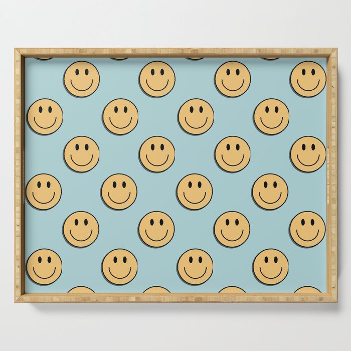 smiley face 90s Serving Tray Gallery Image 1
