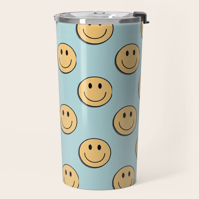 smiley face 90s Travel Mug Gallery Image 2