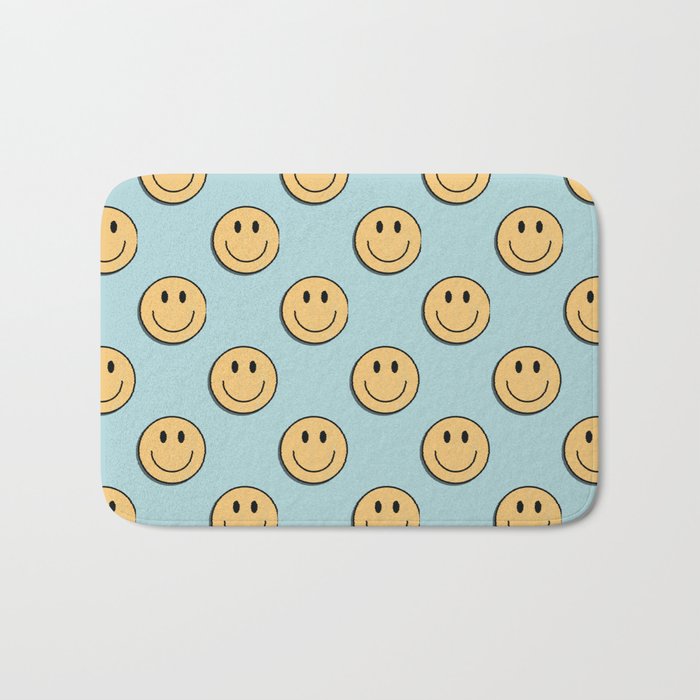 smiley face 90s Bath Mat Gallery Image 1
