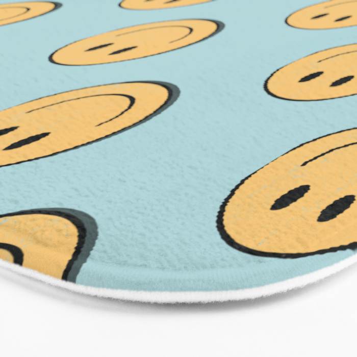 smiley face 90s Bath Mat Gallery Image 3